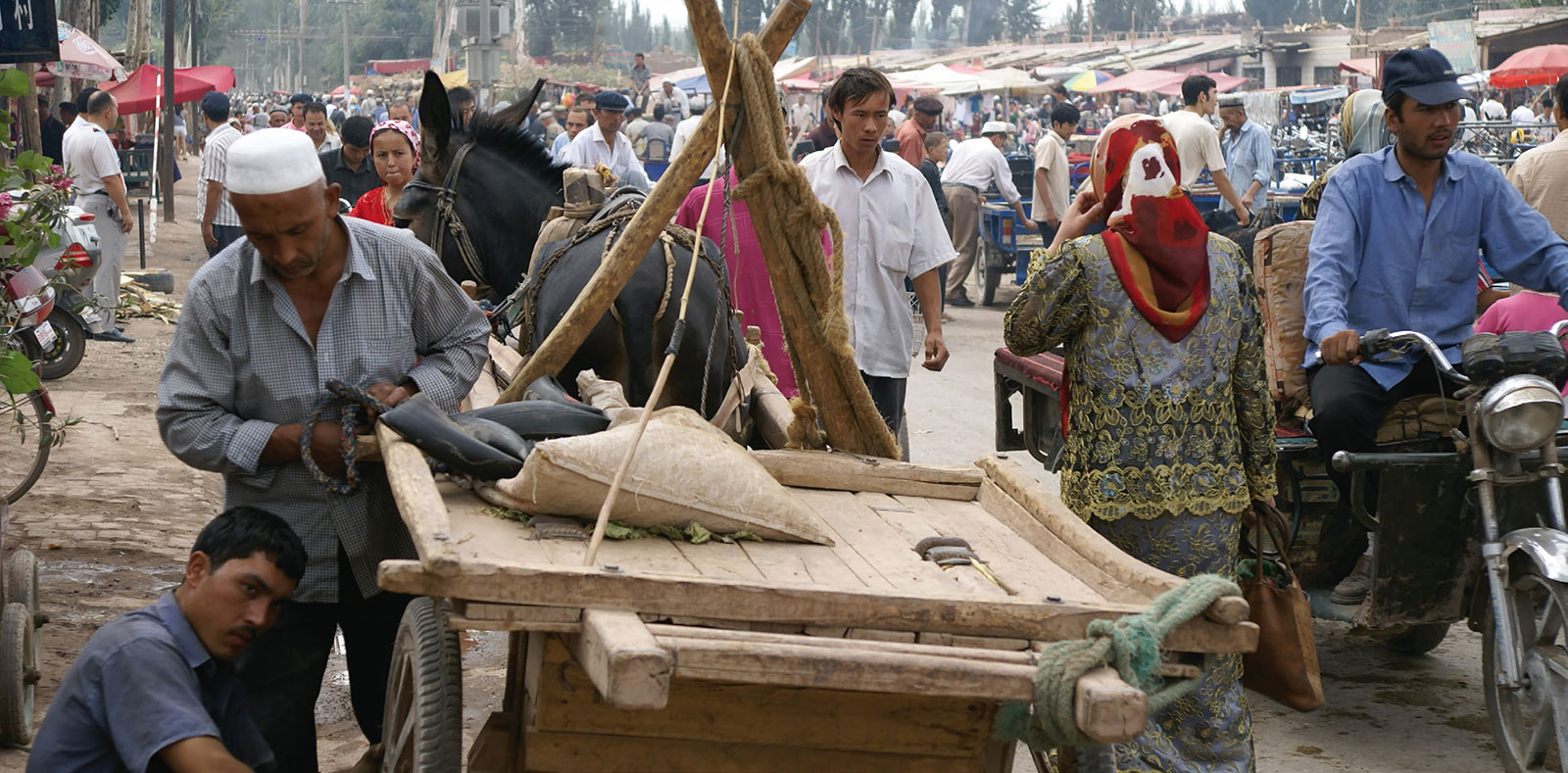 Market in Kashgar, Xinjiang, West China.