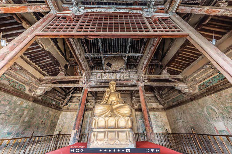Panoramic photograph of the Daxiaobaodian at Kaihuasi (built in 1092). Photo by Yunan Wu.